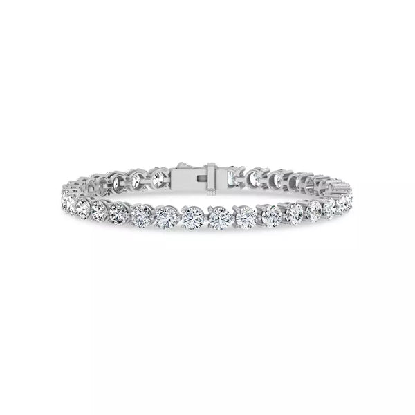 10 ct. tw. Round Lab Grown Diamond Tennis Bracelet in 14k/18k White Gold