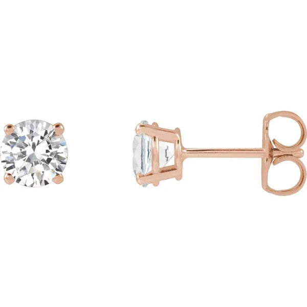 14K Rose 1, 1.5, 2, 3, 4 CTW Lab-Grown Diamond Stud Earrings (Copy)