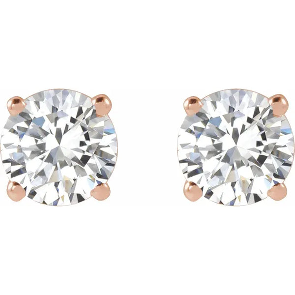 14K Rose 1, 1.5, 2, 3, 4 CTW Lab-Grown Diamond Stud Earrings (Copy)
