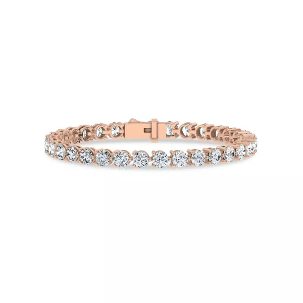 10 ct. tw. Round Lab Grown Diamond Tennis Bracelet in 14k/18k Rose Gold