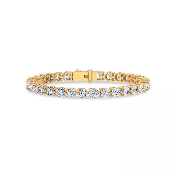10 ct. tw. Round Lab Grown Diamond Tennis Bracelet in 14k/18k Yellow Gold